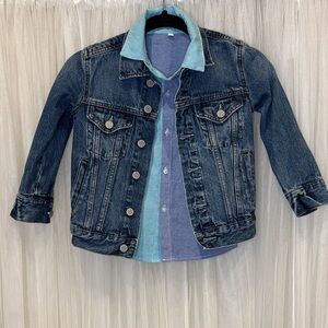 2 for $16 GAP Classic Indigo Denim Jacket plus Colorblock Button Down Shirt